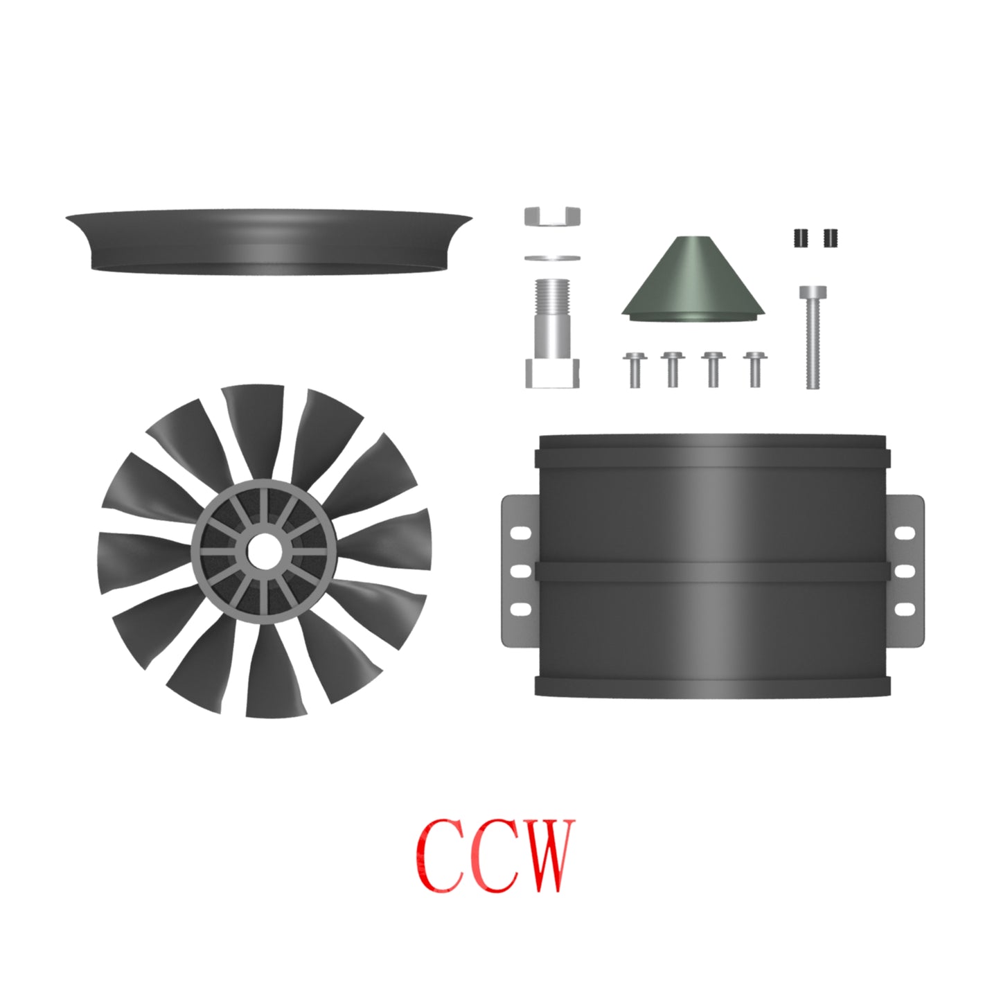 QX-MOTOR 90mm 12-Blades Ducted Fan EDF CW CCW 3748 3758 6S 12S Brushless Motor for RC Airplane Ducted Fan Plane Fixed-Wing FMS