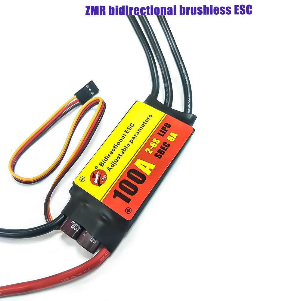 ZMR 12A/20A/30A/40A/60A/80A/100A Bidirectional Adjustable Brushless ESC for Remote Control Car Pneumatic Underwater Propeller