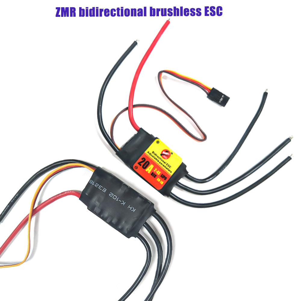 ZMR 12A/20A/30A/40A/60A/80A/100A Bidirectional Adjustable Brushless ESC for Remote Control Car Pneumatic Underwater Propeller