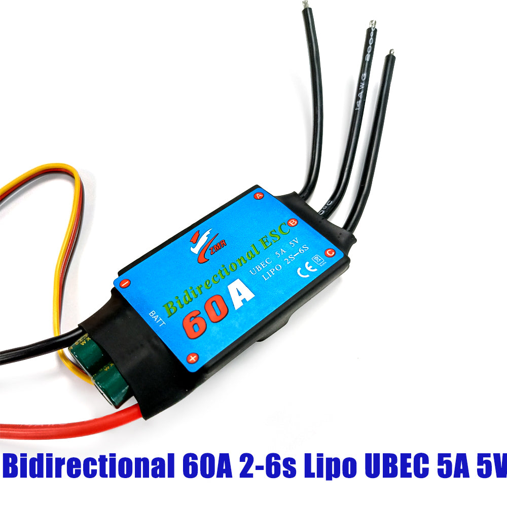 ZMR bidirectional ship model brushless ESC 12A/20A/30A/40A/50A/60A/80A with BEC for RC ship/underwater thrusters