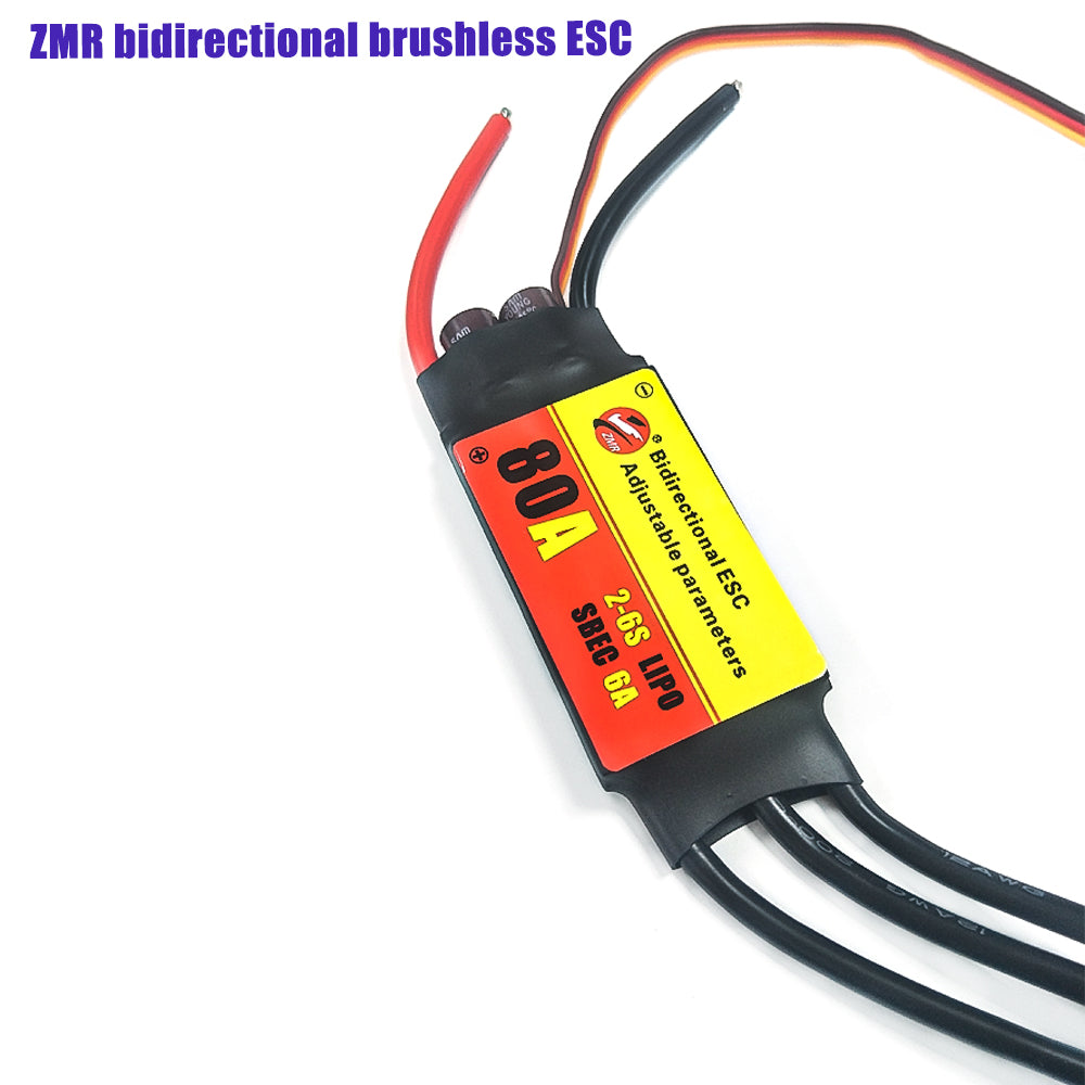 ZMR 12A/20A/30A/40A/60A/80A/100A Bidirectional Adjustable Brushless ESC for Remote Control Car Pneumatic Underwater Propeller