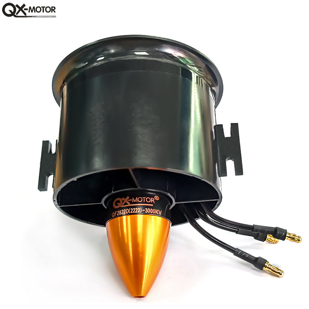 QX-MOTOR 70mm EDF 6 Blades Ducted Fan QF2822 3000KV Brushless Motor for FMS RC Drone DIY Parts