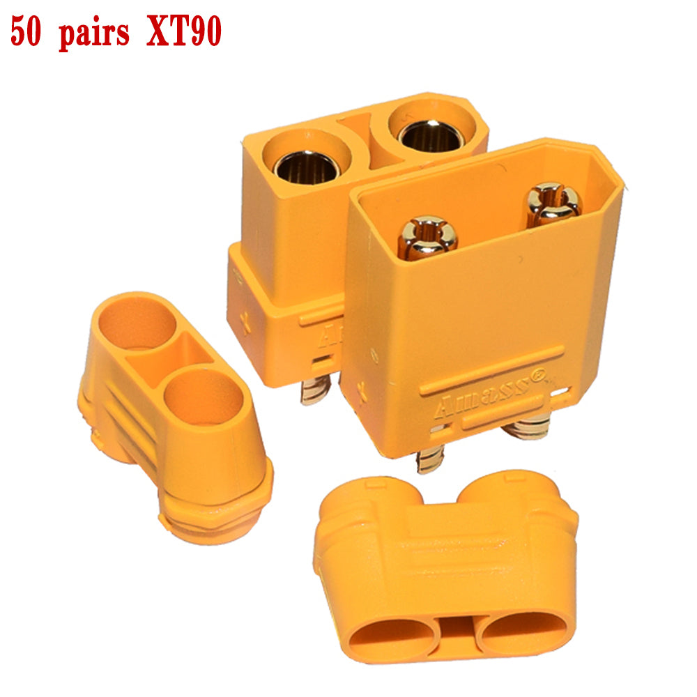 Amass XT90 Male Female Bullet Plug Connector Gold Plated XT-90 Banana Plug Jack Bullet Adapter For RC Lipo Battery Toys Parts