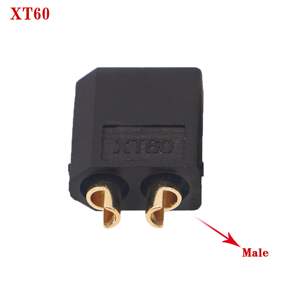 Amass 50Pairs XT60 Black Male Female Brass Golden Plated Bullet Connector Plugs For Lipo Battery Remote Control Toy Parts