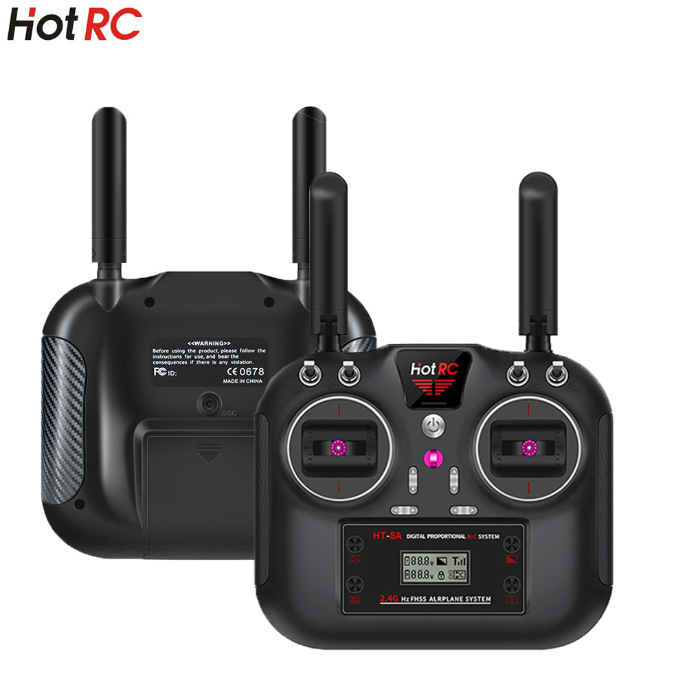 Hotrc HT-8A Transmitter 2.4G 8CH 4.5-9V PWM FHSS Remote Control with F-08A Receiver For RC Aircraft Car Boat