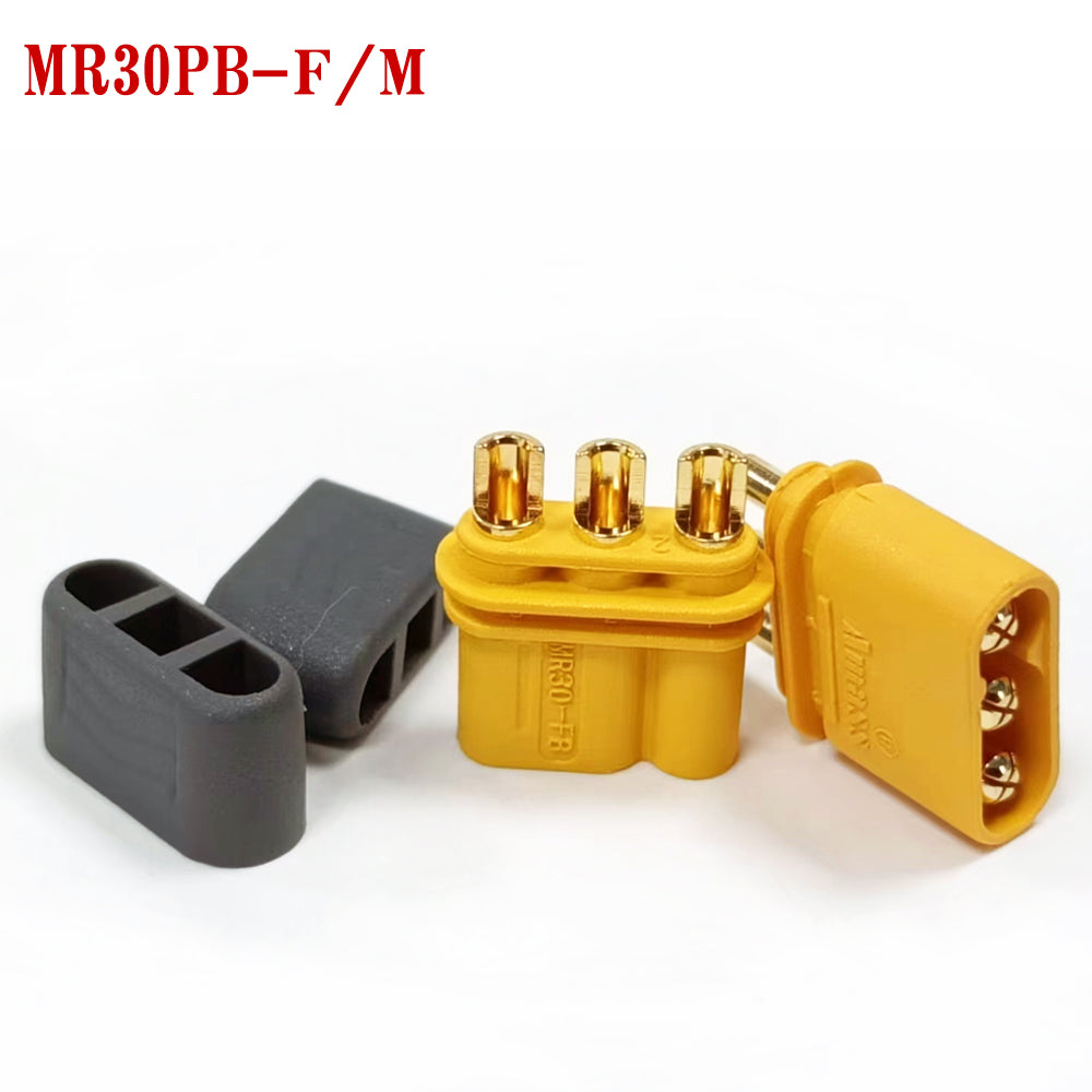 50pairs Amass MR30PB Male Female Connector Plugs with Sheath For RC Lipo Battery Remote Control Toy Accessories