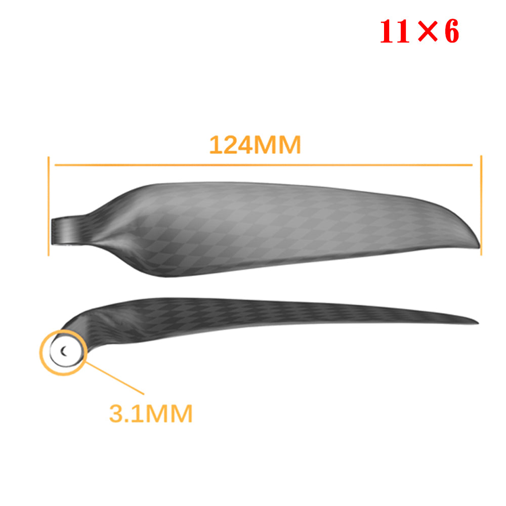 QX-MOTOR Carbon Fiber Folding propeller blade 9.5x5 10x6 11x6 11x8 12x6 13x6.5 13x7 13x8 14x8 14x9.5 15x10 16x8 16x13 18x10 19x10  For RC Airplane Props Fixed Wing Model