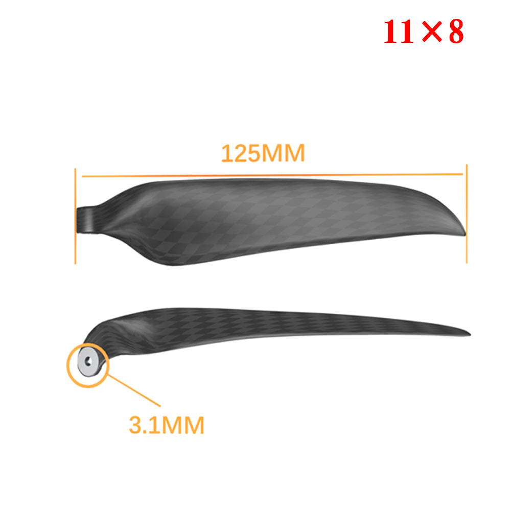 QX-MOTOR Carbon Fiber Folding propeller blade 9.5x5 10x6 11x6 11x8 12x6 13x6.5 13x7 13x8 14x8 14x9.5 15x10 16x8 16x13 18x10 19x10  For RC Airplane Props Fixed Wing Model