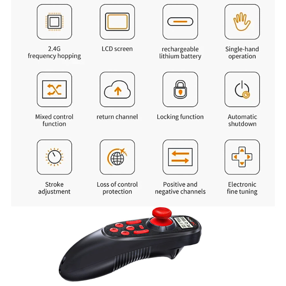 HOTRC DS600 6CH 2.4GHz Remote Controller with F-06A 6 Channel Receiver for RC Fishing Boat