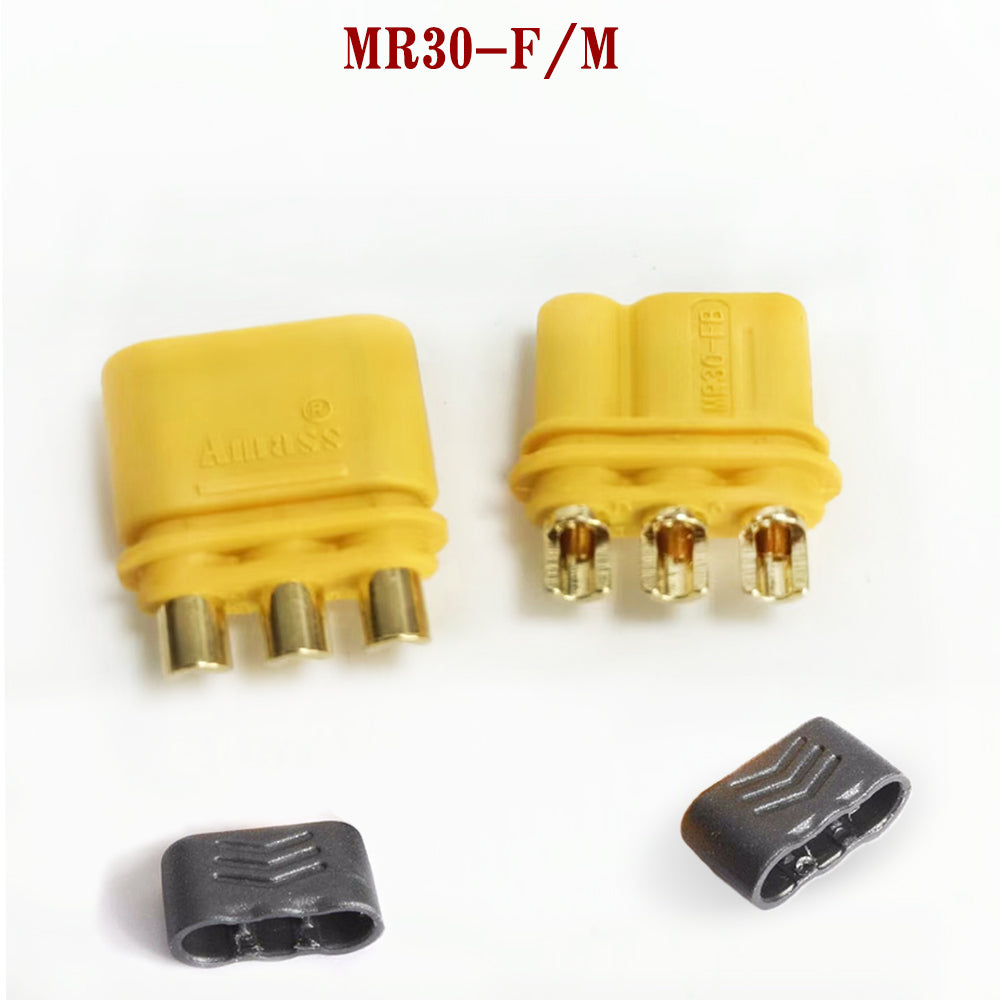 Amass 50Pairs MR30 Male Female Plug Connector with Sheath for Lipo Battery Connecting ESC And Motors