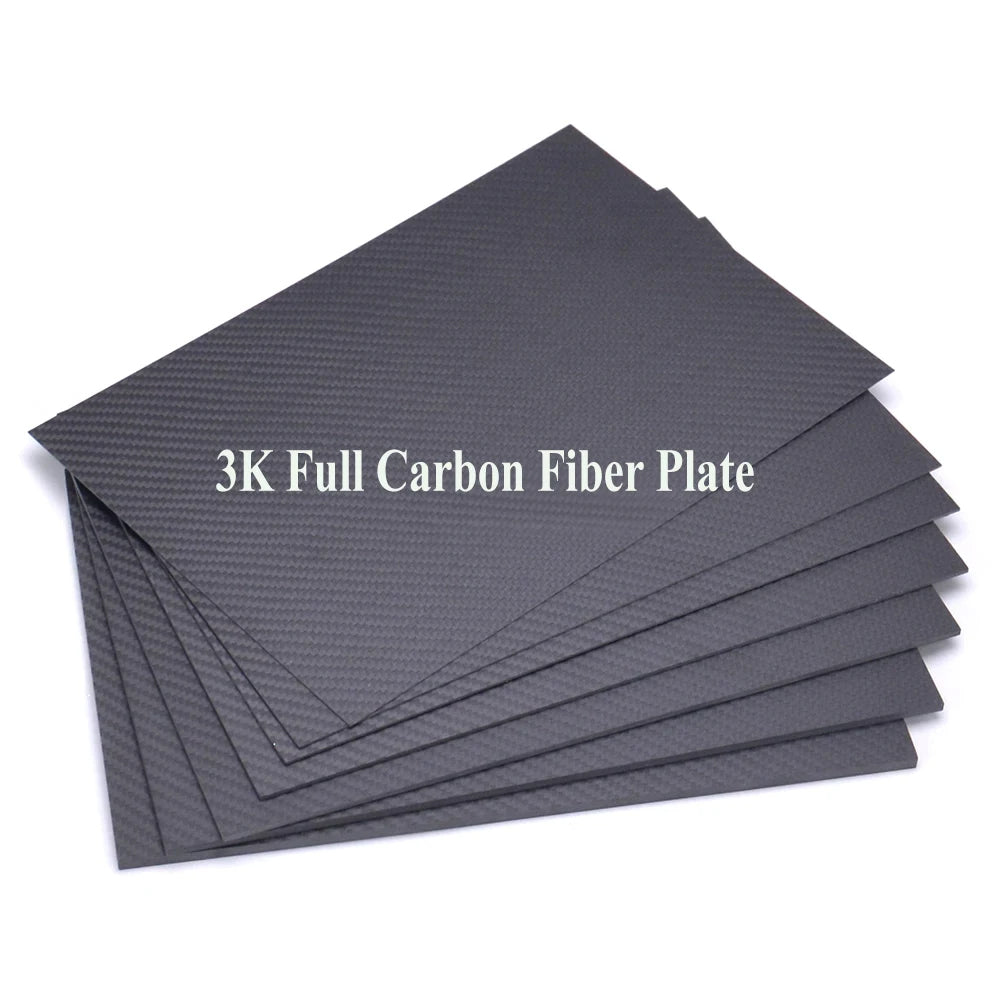 3K Carbon Fiber Plate 400*200mm Thickness 0.5mm 1mm 1.5mm 2mm 3mm 4mm 5mm High Composite Hardness Material Carbon Plate for RC Drones/Toys/Various Models