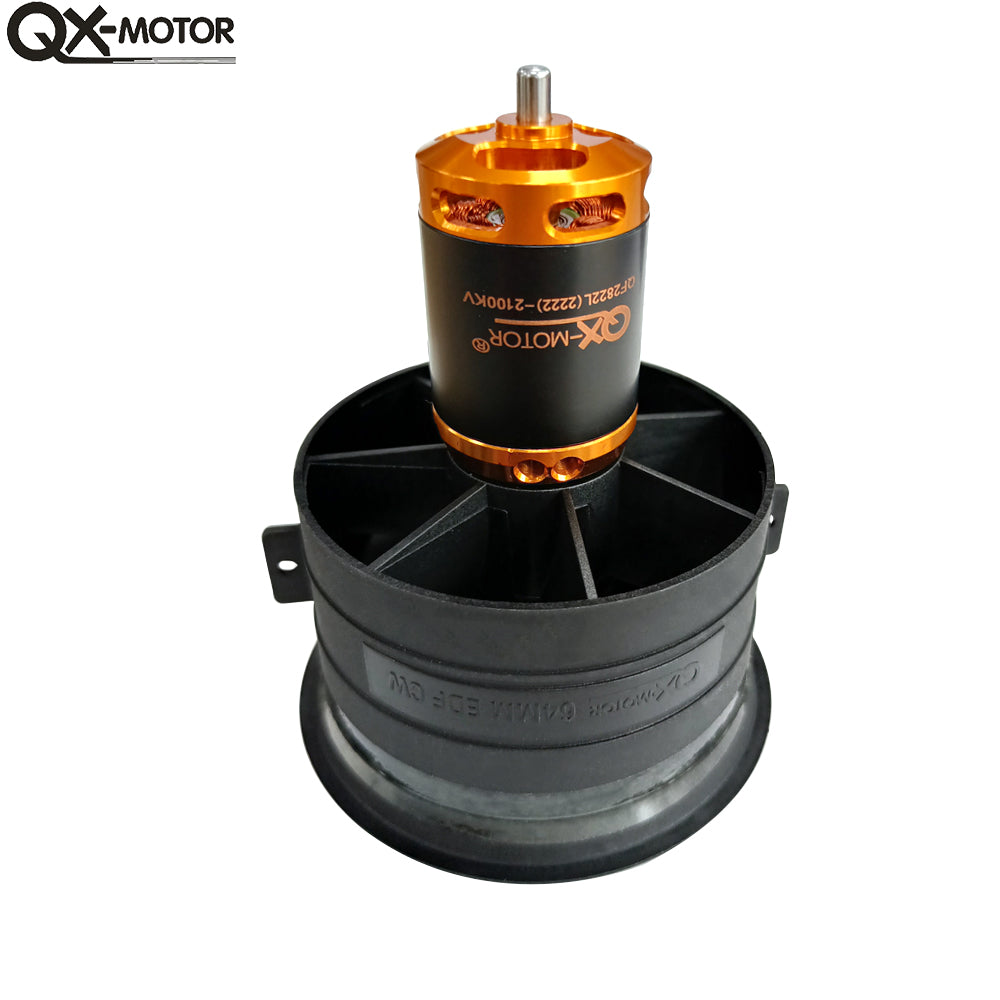 QX-MOTOR 64mm EDF 12 blades ducted fan CW CCW with QF2822 2100KV/2300KV/3300KV/4300KV brushless motor for RC aircraft