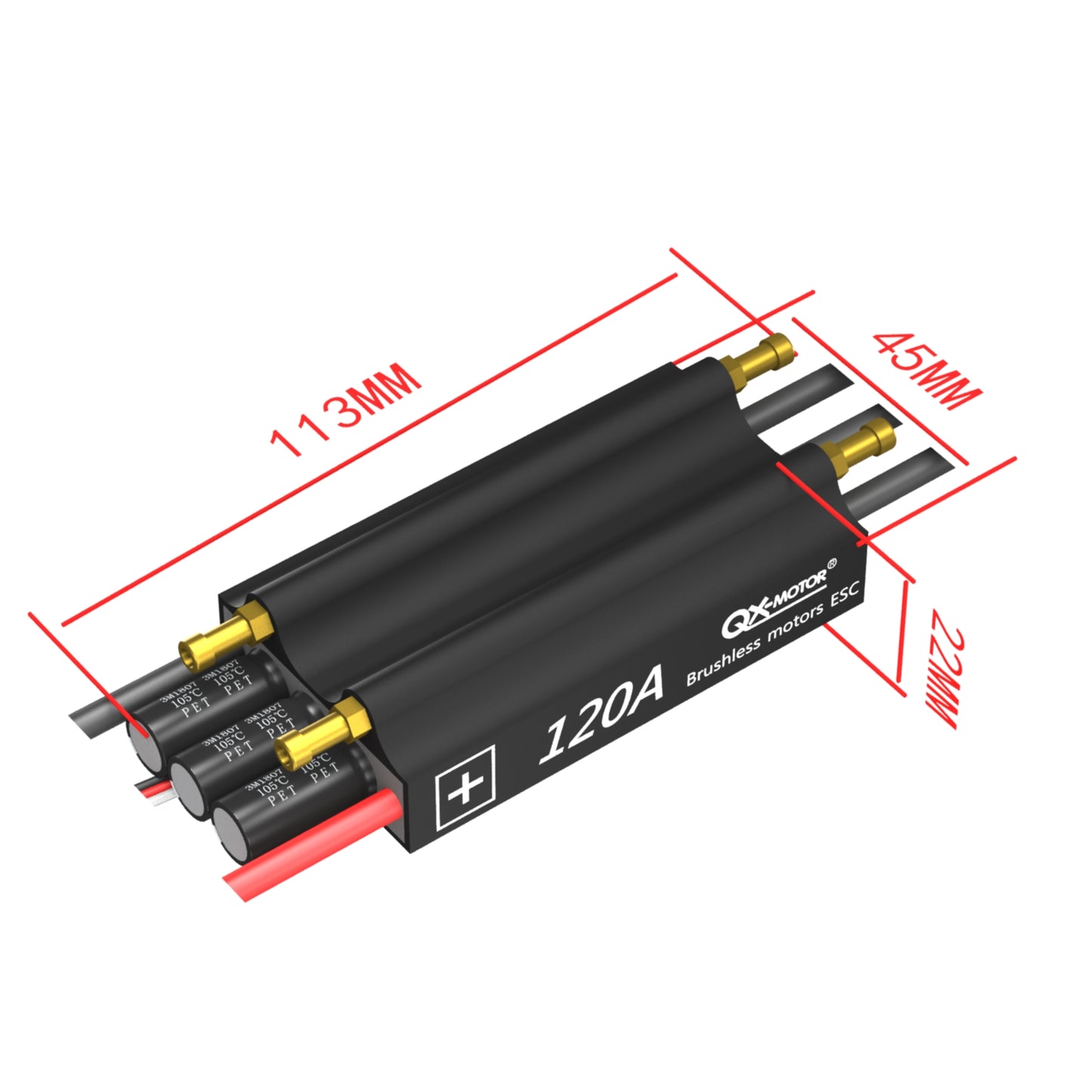 QX-MOTOR 50A 70A 120A two-way waterproof Brushless ESC with UBEC Speed Controller Support 2-6S Lipo BEC 5.5V/5A for RC Boat