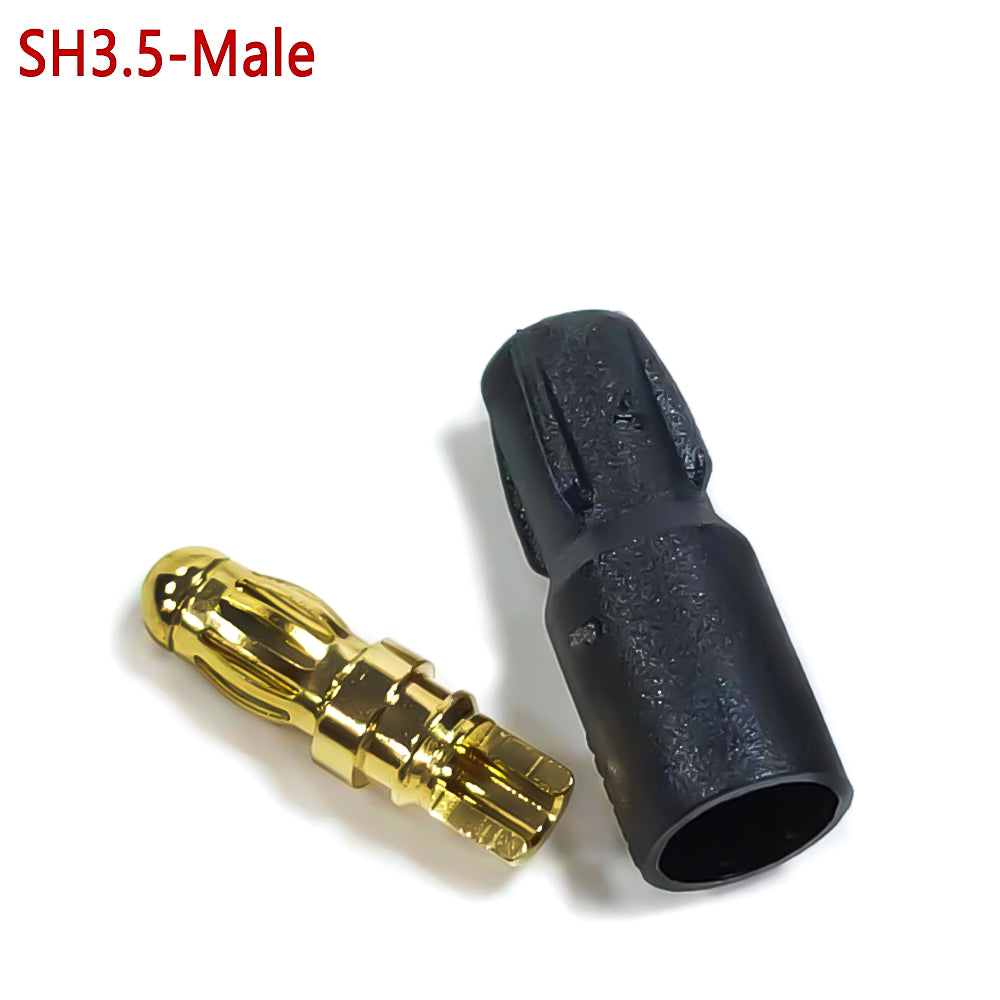 50pairs Amass 3.5mm SH3.5 Gold Plated Connector with Protective Sleeves for Rc Remote Control Toy Accessories