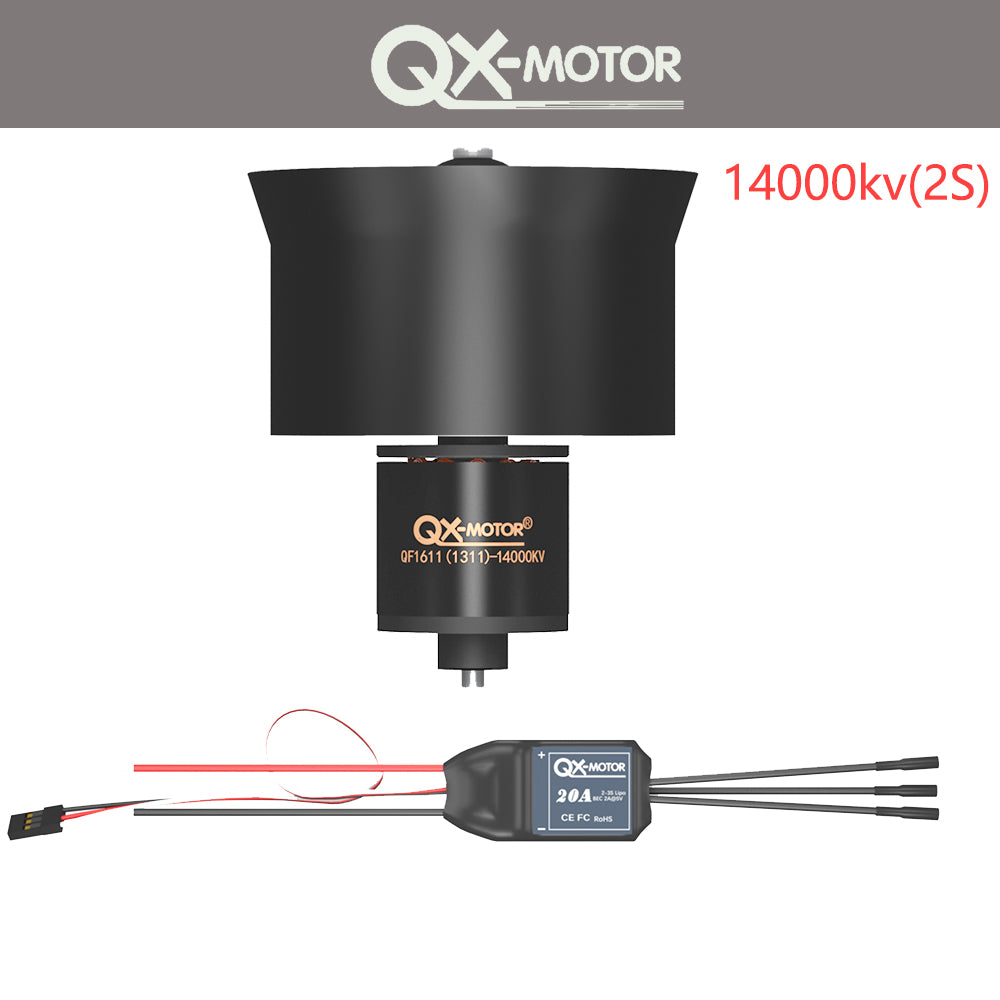 QX-Motor 30mm EDF ducted fan with 20A ESC 2S 3s 4s for Remote control toy parts