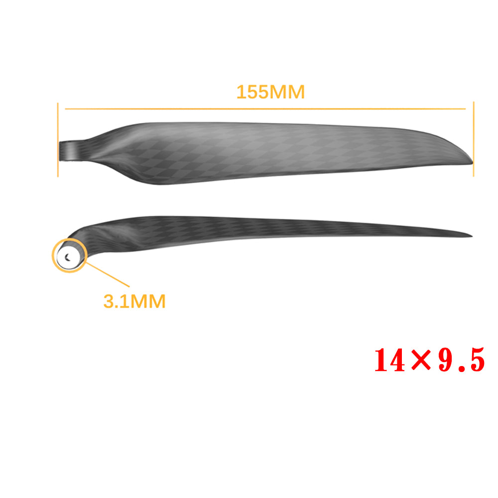 QX-MOTOR Carbon Fiber Folding propeller blade 9.5x5 10x6 11x6 11x8 12x6 13x6.5 13x7 13x8 14x8 14x9.5 15x10 16x8 16x13 18x10 19x10  For RC Airplane Props Fixed Wing Model