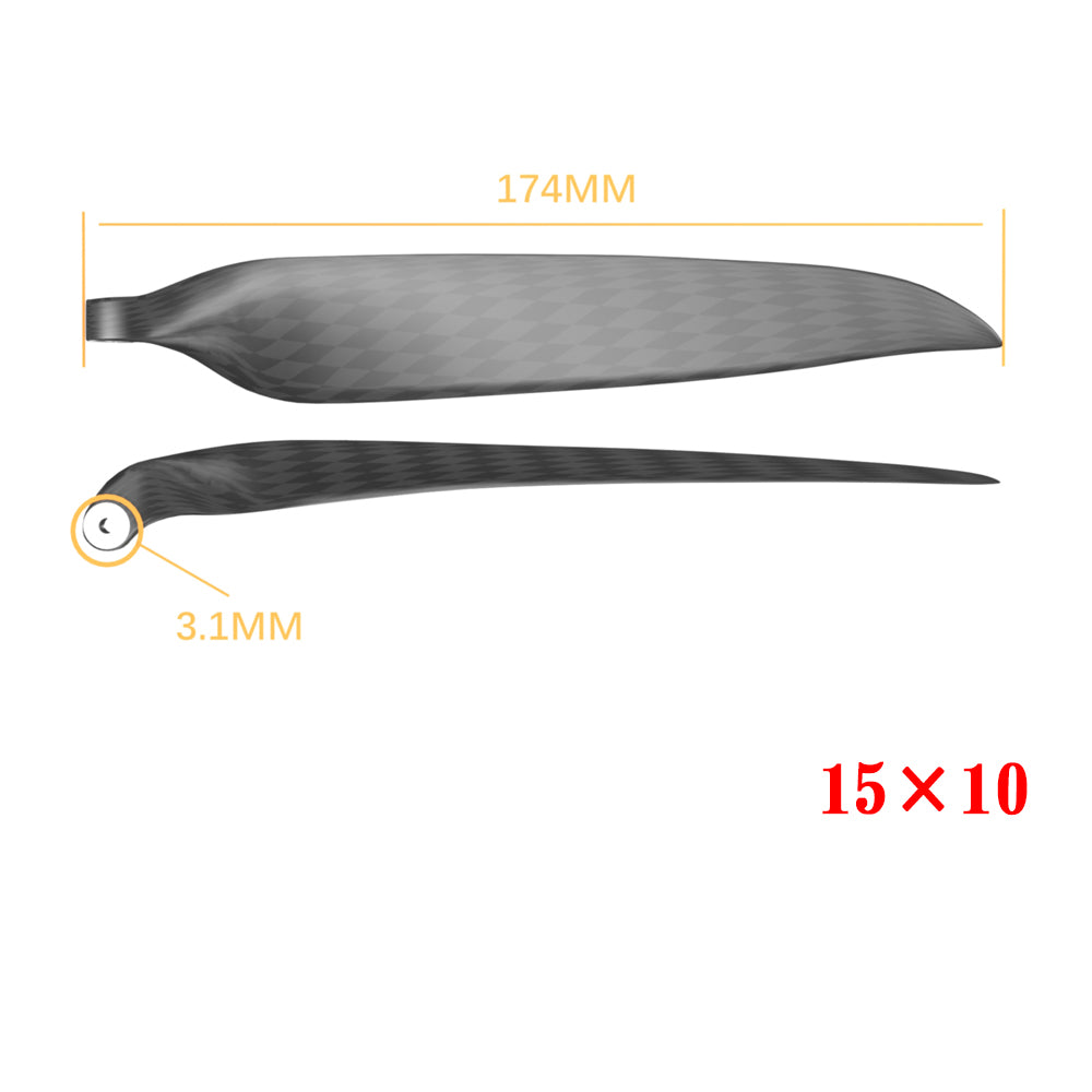 QX-MOTOR Carbon Fiber Folding propeller blade 9.5x5 10x6 11x6 11x8 12x6 13x6.5 13x7 13x8 14x8 14x9.5 15x10 16x8 16x13 18x10 19x10  For RC Airplane Props Fixed Wing Model