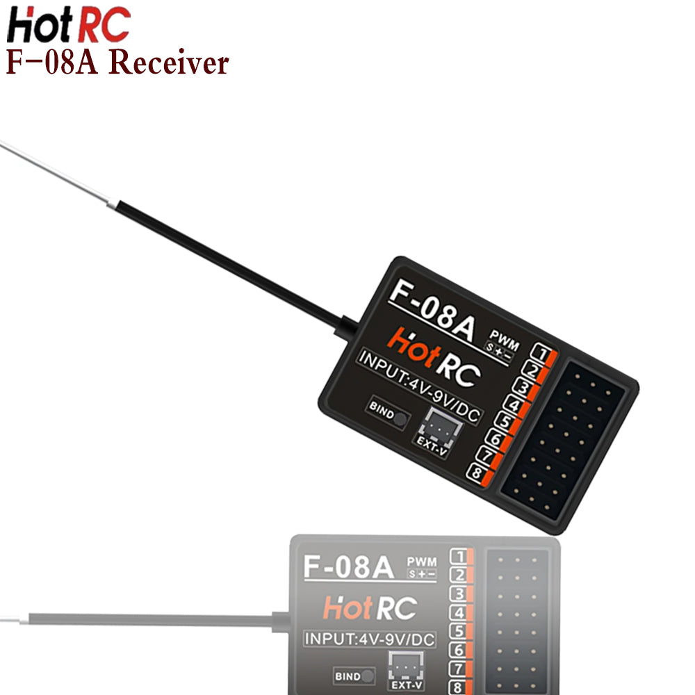 Hotrc HT-8A Transmitter 2.4G 8CH 4.5-9V PWM FHSS Remote Control with F-08A Receiver For RC Aircraft Car Boat