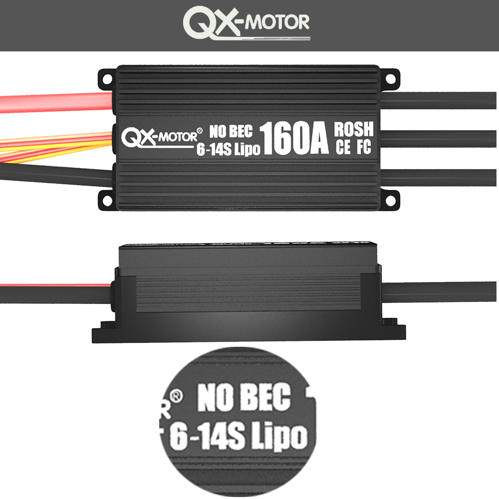 QX-MOTOR 160A 6-14S Lipo Brushless ESC No BEC for 90MM EDF RC Aircraft Quadcopter