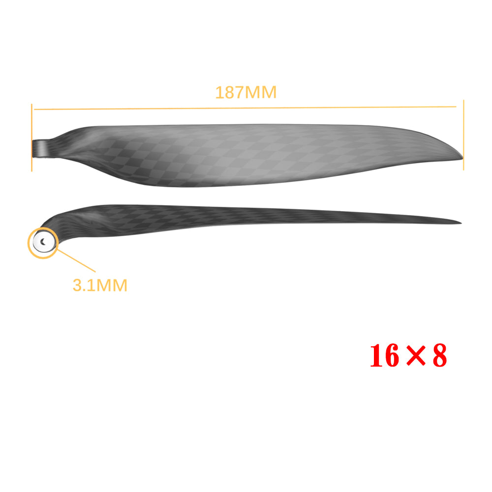 QX-MOTOR Carbon Fiber Folding propeller blade 9.5x5 10x6 11x6 11x8 12x6 13x6.5 13x7 13x8 14x8 14x9.5 15x10 16x8 16x13 18x10 19x10  For RC Airplane Props Fixed Wing Model