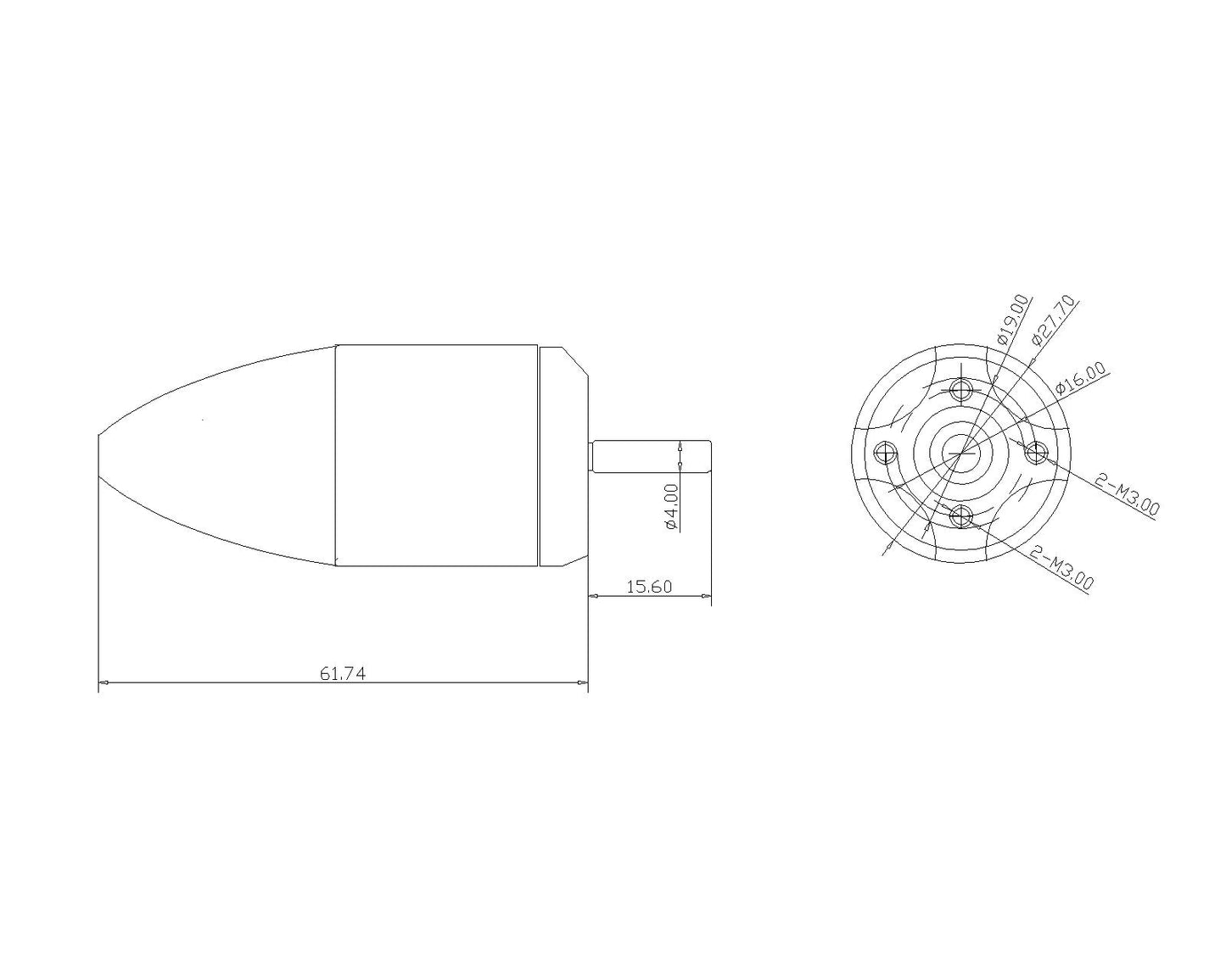 QX-Motor QF2822-3000KV Brushless Motor for 70mm EDF Ducted Fan 6 Blades RC Jet Airplane