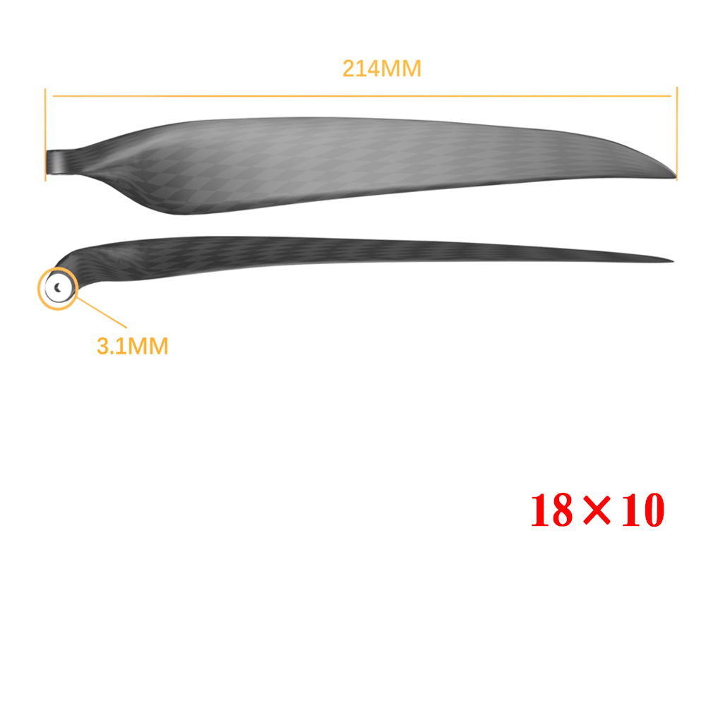 QX-MOTOR Carbon Fiber Folding propeller blade 9.5x5 10x6 11x6 11x8 12x6 13x6.5 13x7 13x8 14x8 14x9.5 15x10 16x8 16x13 18x10 19x10  For RC Airplane Props Fixed Wing Model