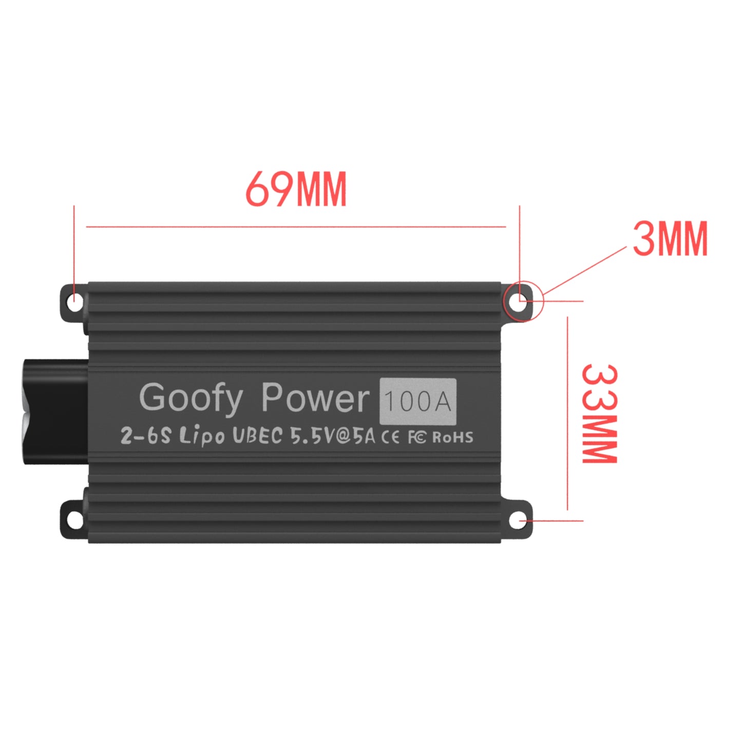 High Quality Goofy Power 100A (2~6S) SBEC Brushless Speed Controller ESC for edf motor RC Drone Airplane Parts