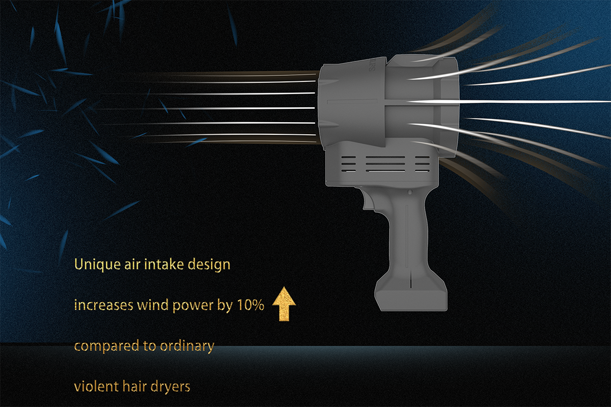 QX-MFLU 80mm 90mm new portable violent fan jet industrial aircraft, used for dust removal, water removal, and snow removal