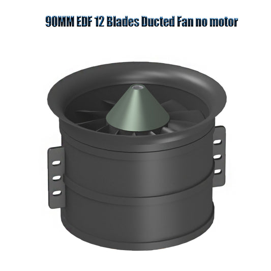 90mm Ducted Fan Housing 12 Blades and Accessories Without Motor for RC jet