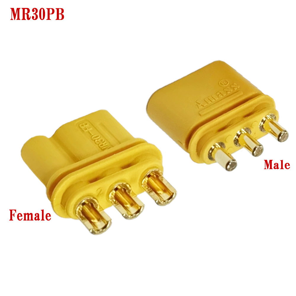 50pairs Amass MR30PB Male Female Connector Plugs with Sheath For RC Lipo Battery Remote Control Toy Accessories