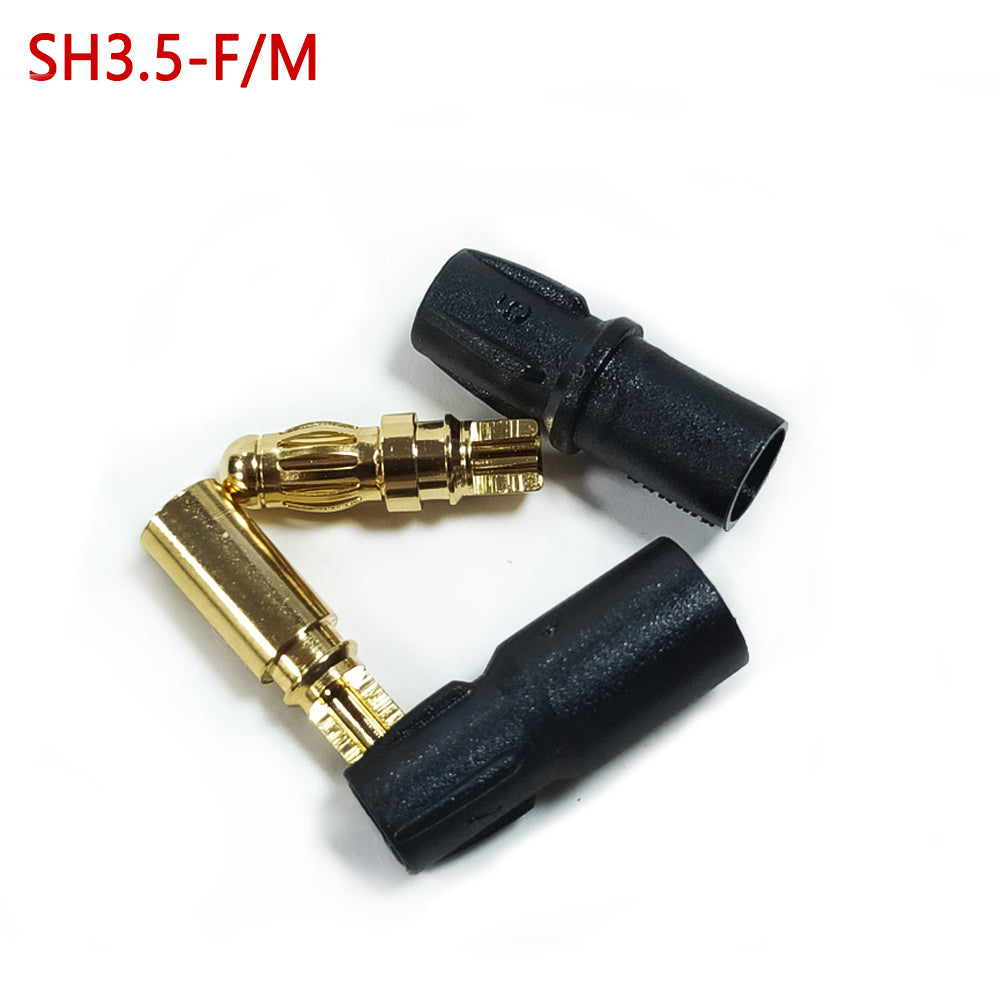 50pairs Amass 3.5mm SH3.5 Gold Plated Connector with Protective Sleeves for Rc Remote Control Toy Accessories