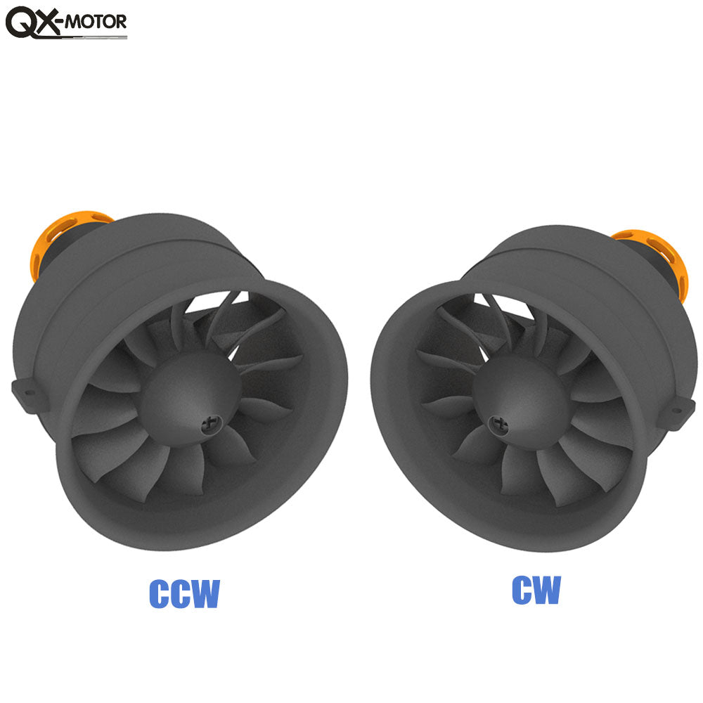 QX-Motor Upgraded version New 64mm EDF 12 Blades Ducted Fan CW CCW with QF2822 Brushless Motor For Remote Control Toy Accessories