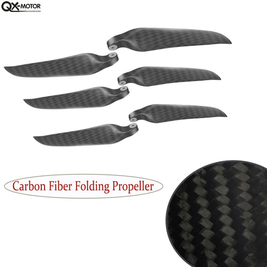 QX-MOTOR Carbon Fiber Folding propeller blade 9.5x5 10x6 11x6 11x8 12x6 13x6.5 13x7 13x8 14x8 14x9.5 15x10 16x8 16x13 18x10 19x10  For RC Airplane Props Fixed Wing Model