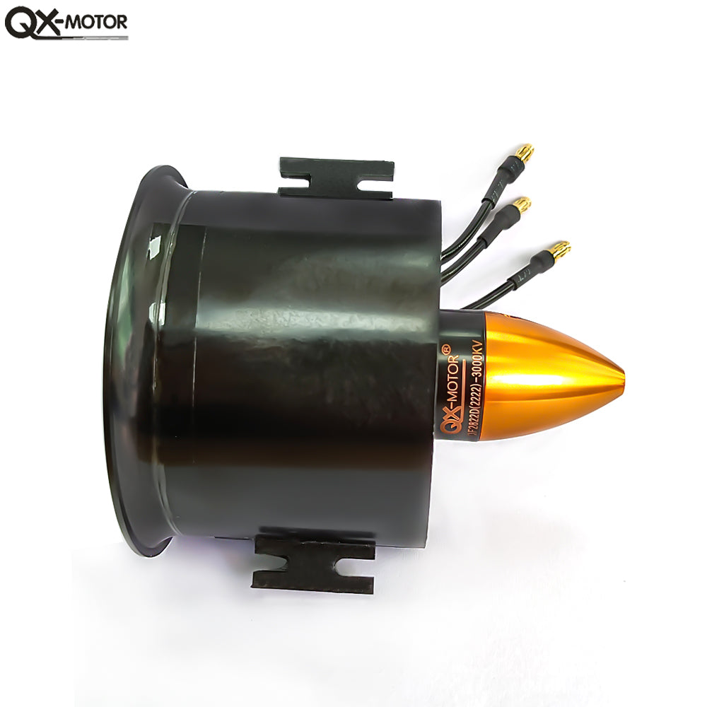 QX-MOTOR 70mm EDF 6 Blades Ducted Fan QF2822 3000KV Brushless Motor for FMS RC Drone DIY Parts