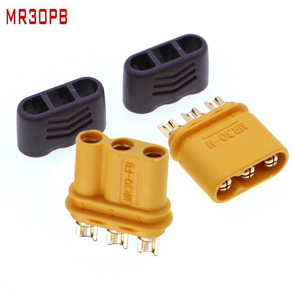 50pairs Amass MR30PB Male Female Connector Plugs with Sheath For RC Lipo Battery Remote Control Toy Accessories