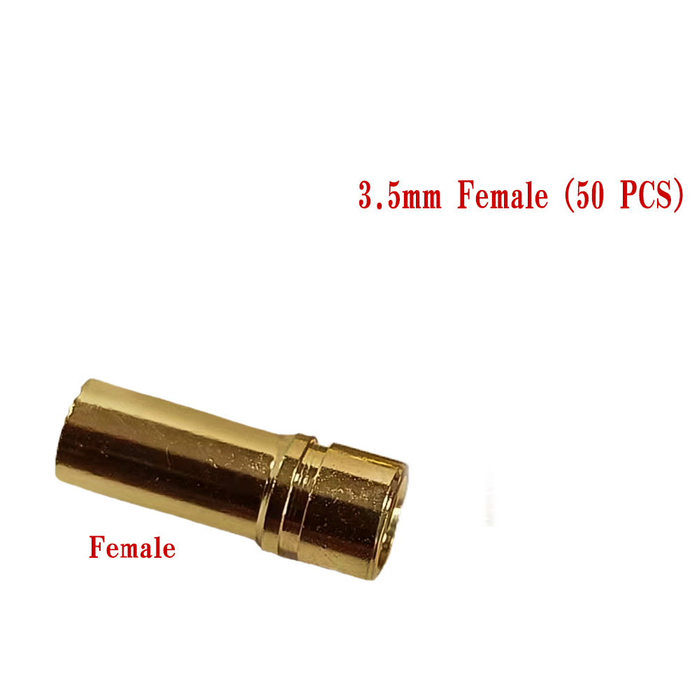 Amass 50/100Pairs 2mm 3.5mm 4mm Gold-Plated Bullet Male Female Banana Plug Connector for DIY RC Lipo Battery ESC Plug