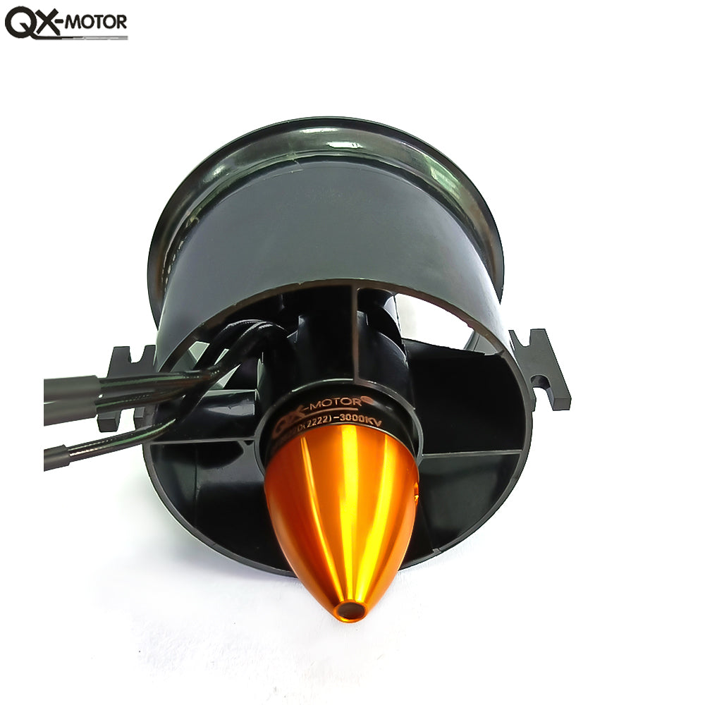 QX-MOTOR 70mm EDF 6 Blades Ducted Fan QF2822 3000KV Brushless Motor for FMS RC Drone DIY Parts