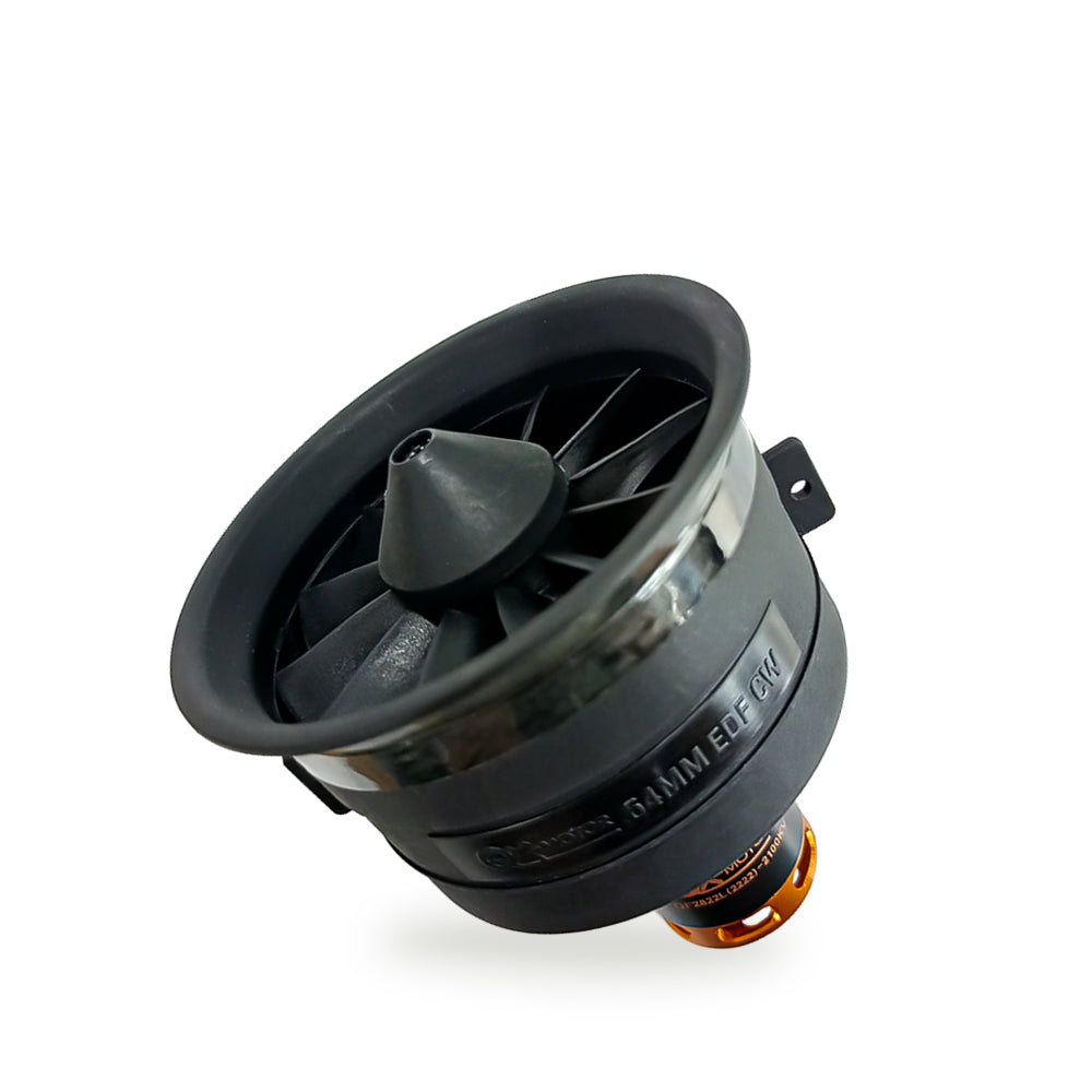 QX-MOTOR new 64mm EDF 12 Blades Ducted Fan CW/CCW with QF2822 2100KV 2300KV 3300KV 4300KV Brushless Motor for Remote control toy