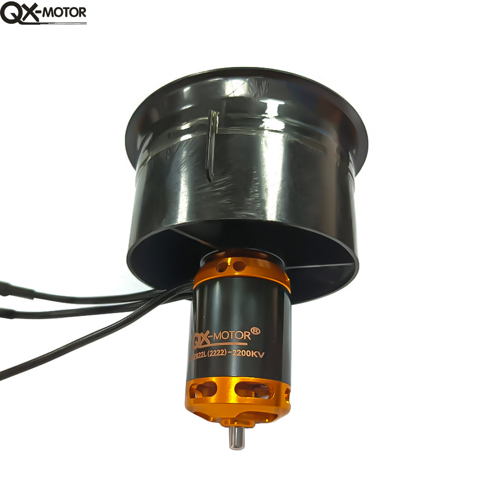 QX-MOTOR New 64mm EDF 2200KV/2400KV/3500KV/3800KV/4300kv Brushless Motor with 12 Blades Ducted Fan for RC Airplane Parts