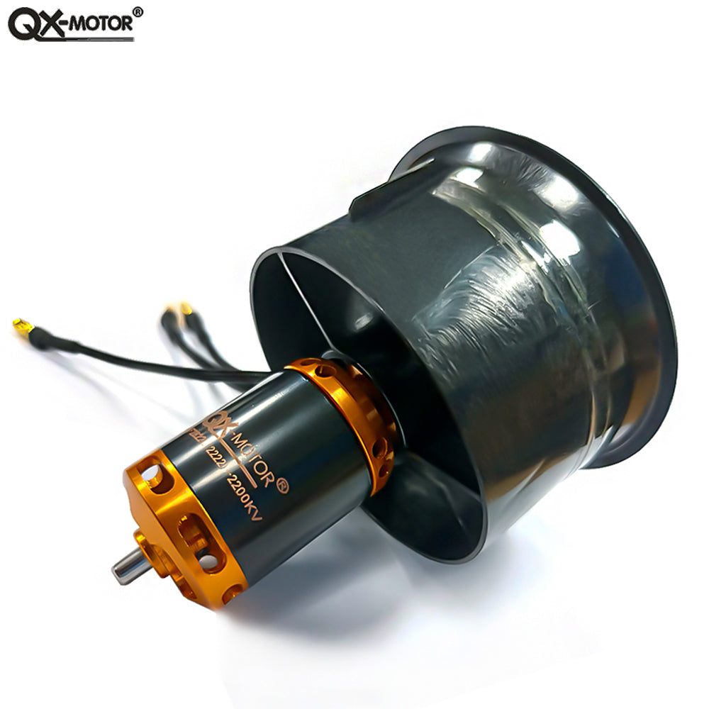 QX-MOTOR New 64mm EDF 2200KV/2400KV/3500KV/3800KV/4300kv Brushless Motor with 12 Blades Ducted Fan for RC Airplane Parts