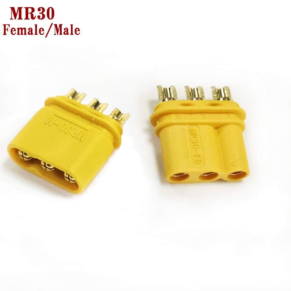 Amass 50Pairs MR30 Male Female Plug Connector with Sheath for Lipo Battery Connecting ESC And Motors