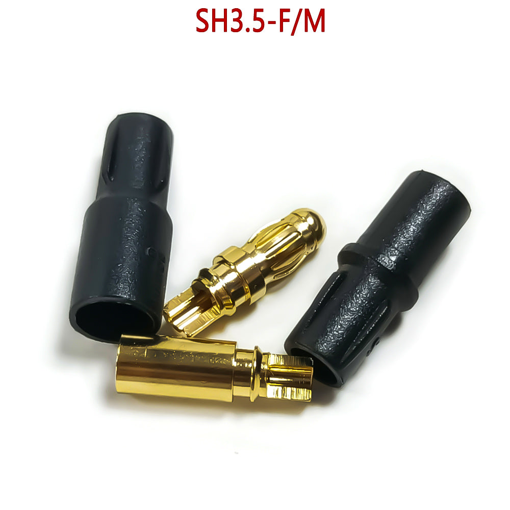 50pairs Amass 3.5mm SH3.5 Gold Plated Connector with Protective Sleeves for Rc Remote Control Toy Accessories