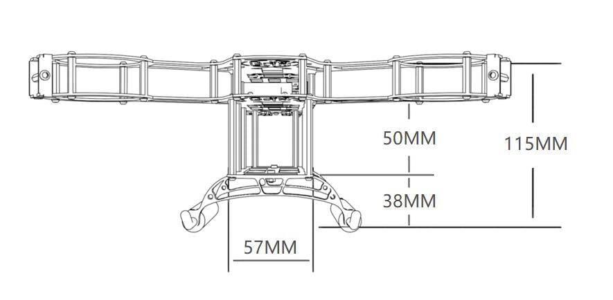 QUNXI 3KFull Carbon Fiber 3-axis aircraft Frame Kit  with dedicated servo For Remote control toy parts