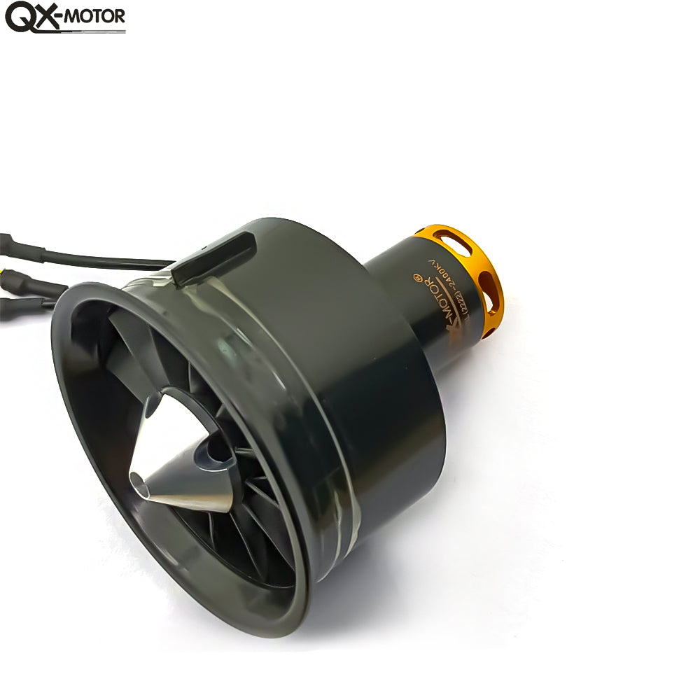 QX-MOTOR New 64mm EDF 2200KV/2400KV/3500KV/3800KV/4300kv Brushless Motor with 12 Blades Ducted Fan for RC Airplane Parts