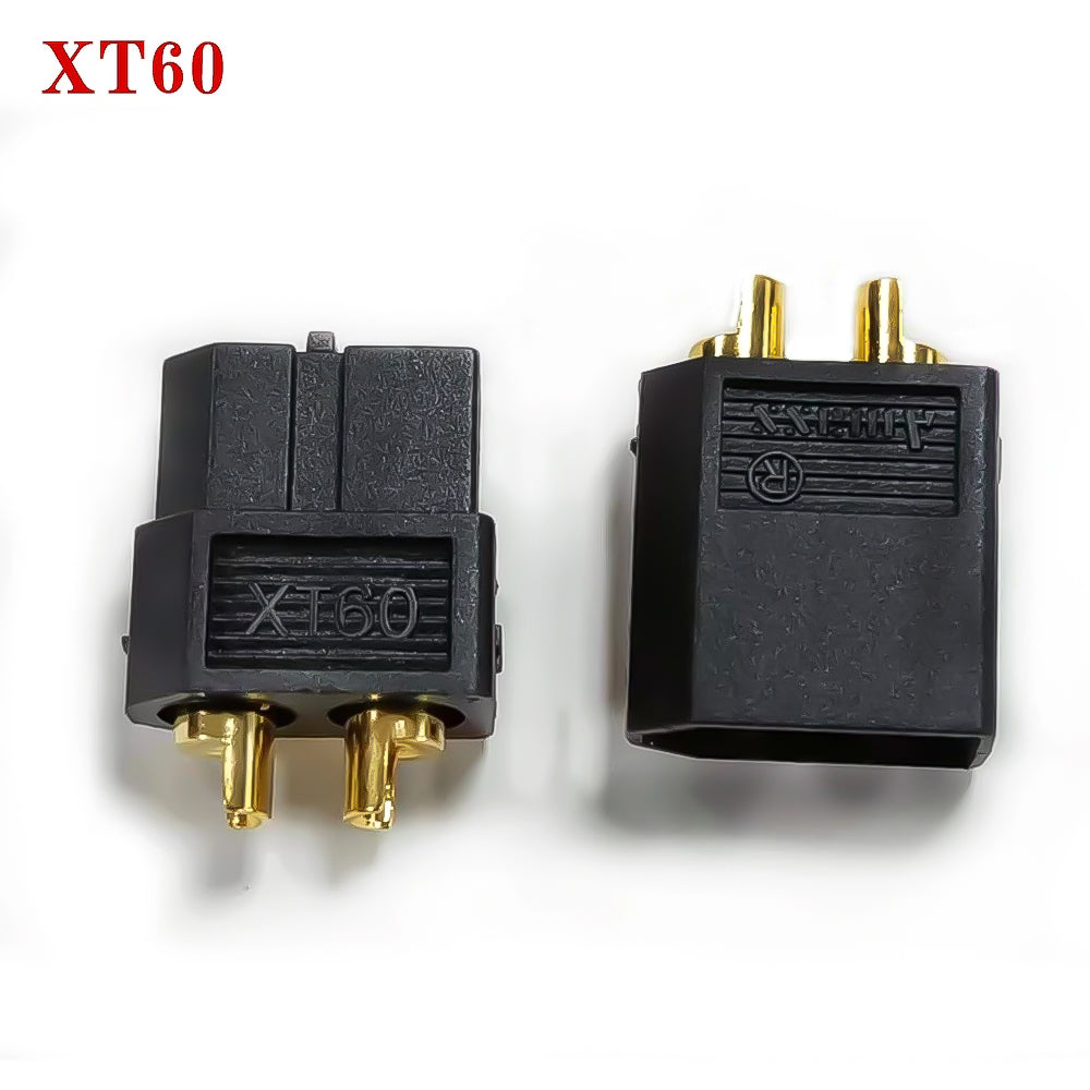 Amass 50Pairs XT60 Black Male Female Brass Golden Plated Bullet Connector Plugs For Lipo Battery Remote Control Toy Parts