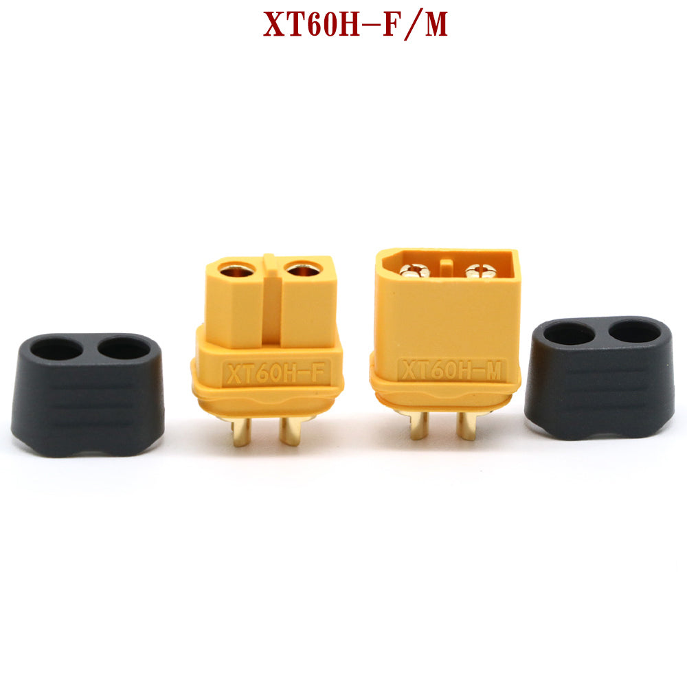 Amass 50 Pairs XT60H Bullet Connector Plug Upgrated of XT60 Sheath Female Male Gold Plated for RC Parts