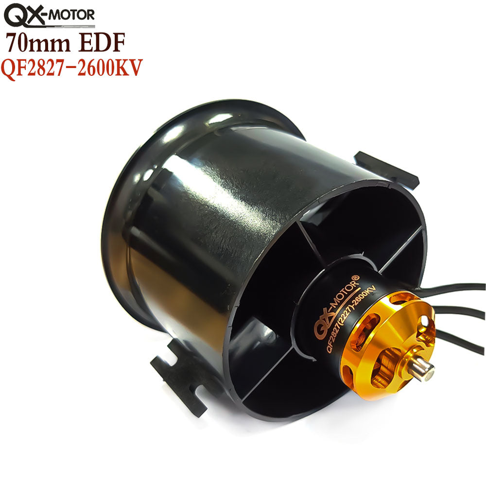 QX-Motor 70mm EDF 1800KV 2600KV 6S Power-saving Version for Model Fixed-wing 70mm Ducted Fan Aircraft Model