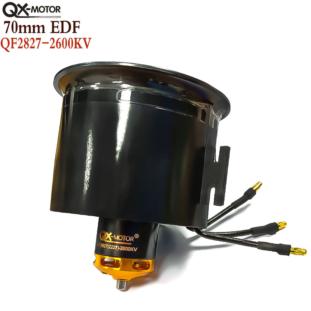 QX-Motor 70mm EDF 1800KV 2600KV 6S Power-saving Version for Model Fixed-wing 70mm Ducted Fan Aircraft Model