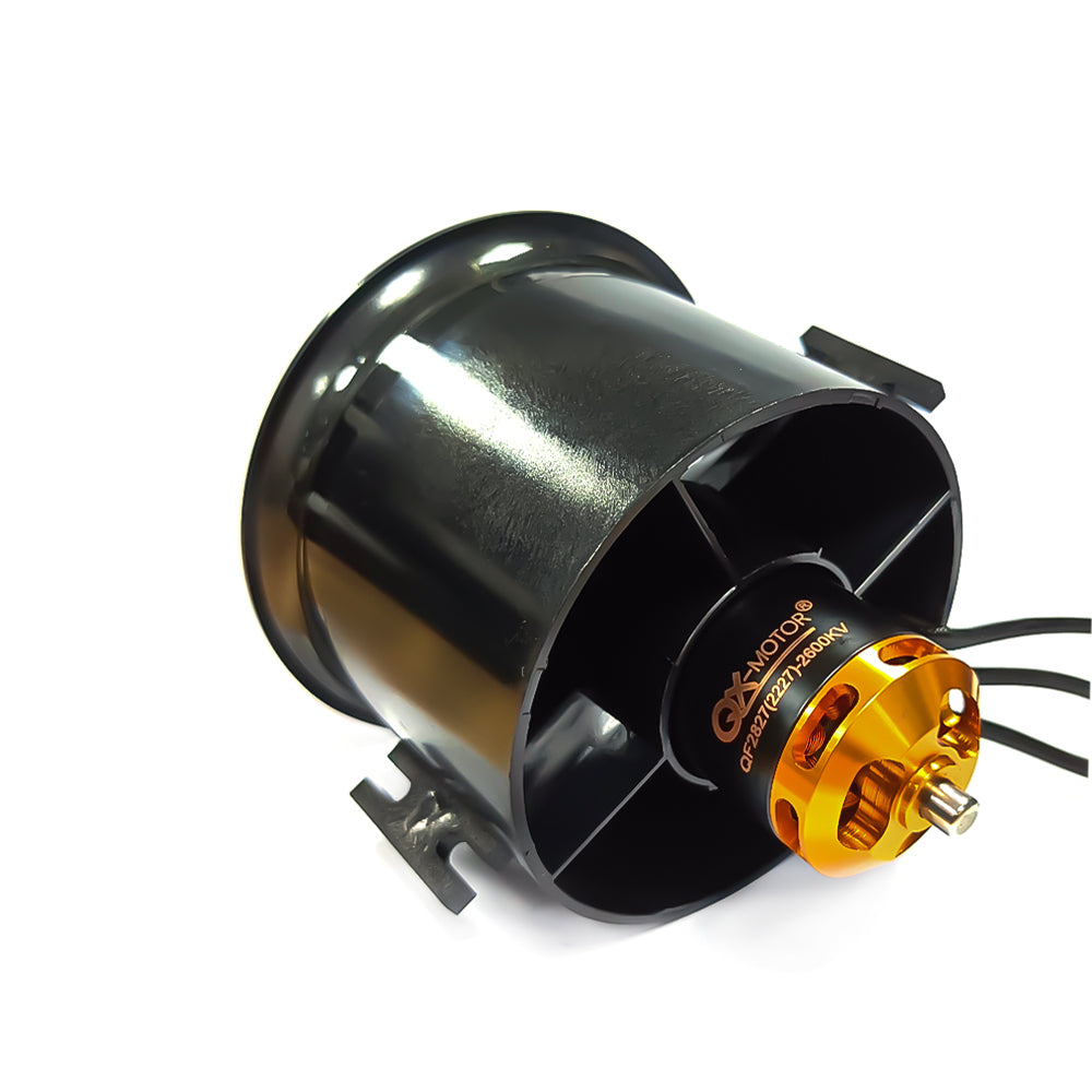 QX-MOTOR 70mm EDF Jet 12 Blade Ducted Fan With 4S 6S Motor 60a 80a ESC for FMS / FREEWING RC Airplane Model Plane Parts