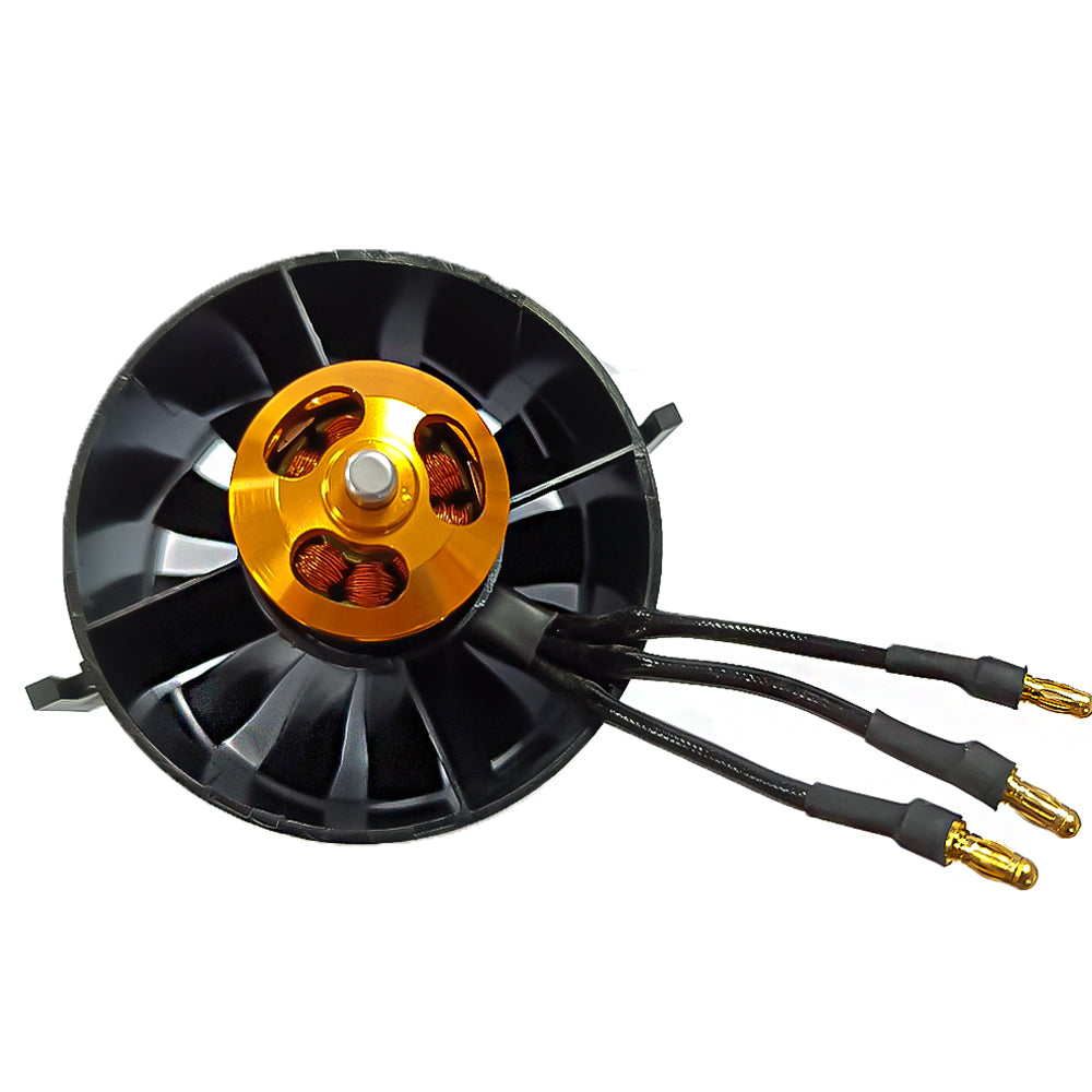 QX-MOTOR 70mm EDF Jet 12 Blade Ducted Fan With 4S 6S Motor 60a 80a ESC for FMS / FREEWING RC Airplane Model Plane Parts